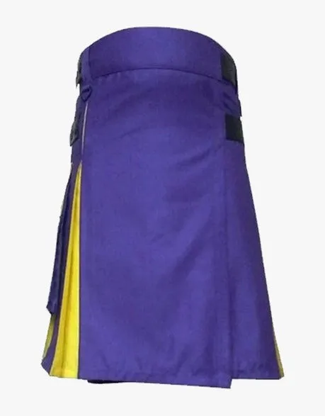 Women's Blue-Yellow Hybrid Kilt