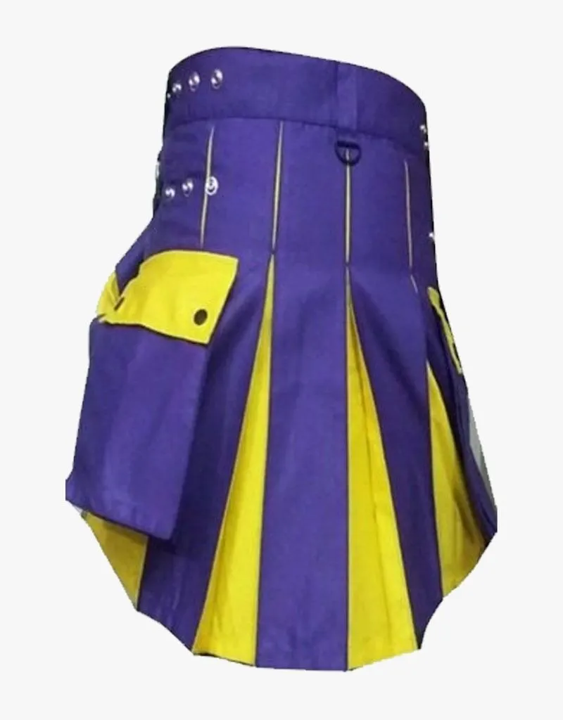 Women's Blue-Yellow Hybrid Kilt