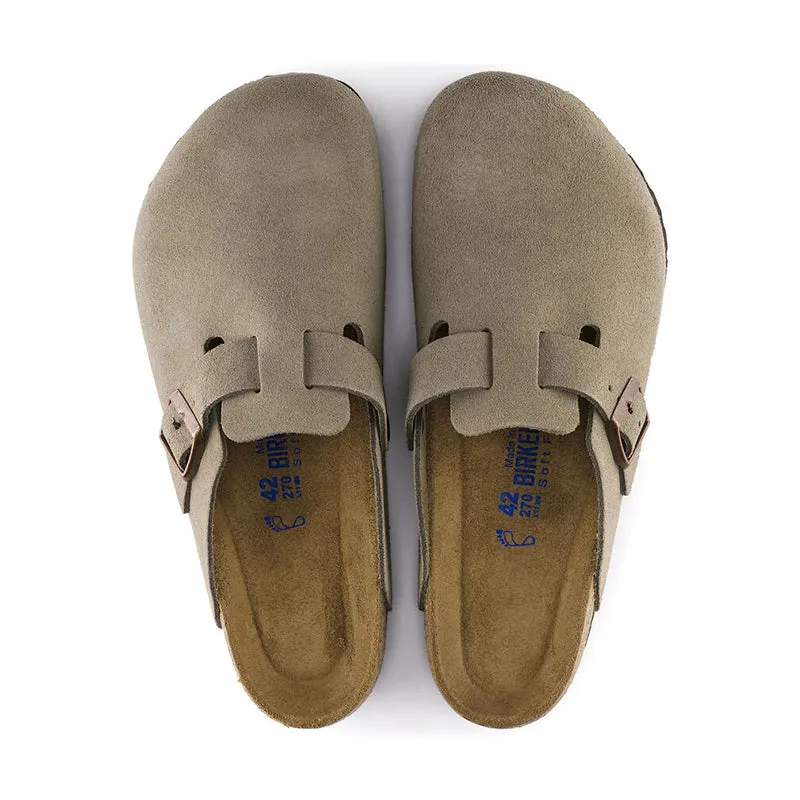 Women's Boston Soft Footbed Narrow Taupe Suede