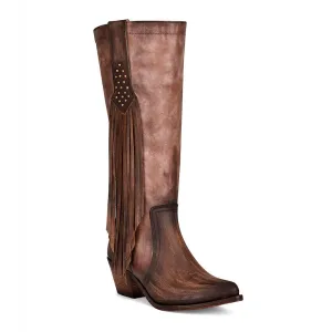 Women's Bronze Fringe Tall Cowgirl Boot