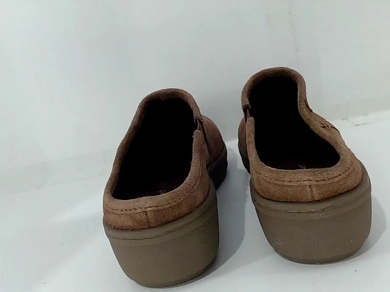 Women's Brown Suede Easy Spirit Shana Clog Size 8.5 Pair of Shoes