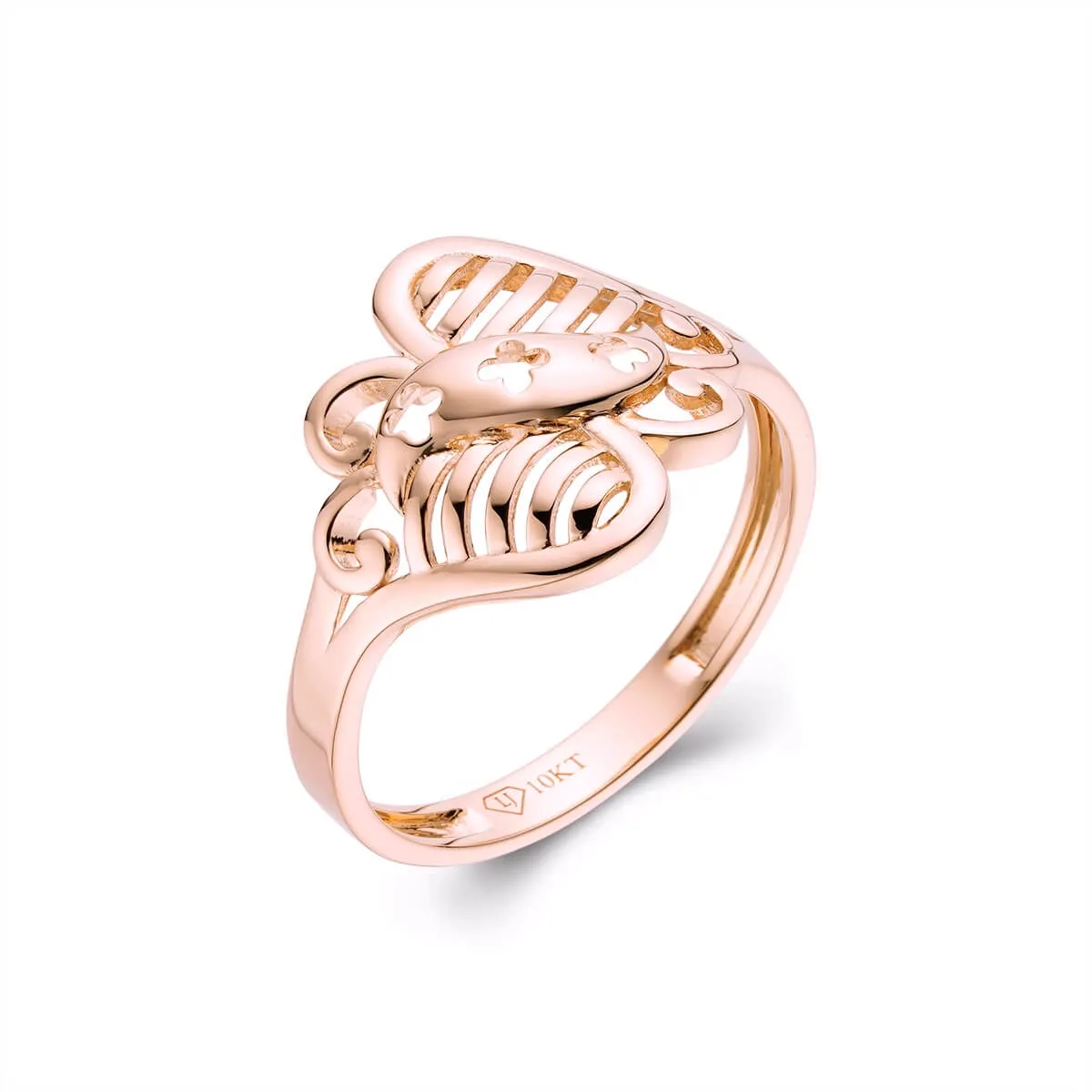 Womens butterfly fashion ring