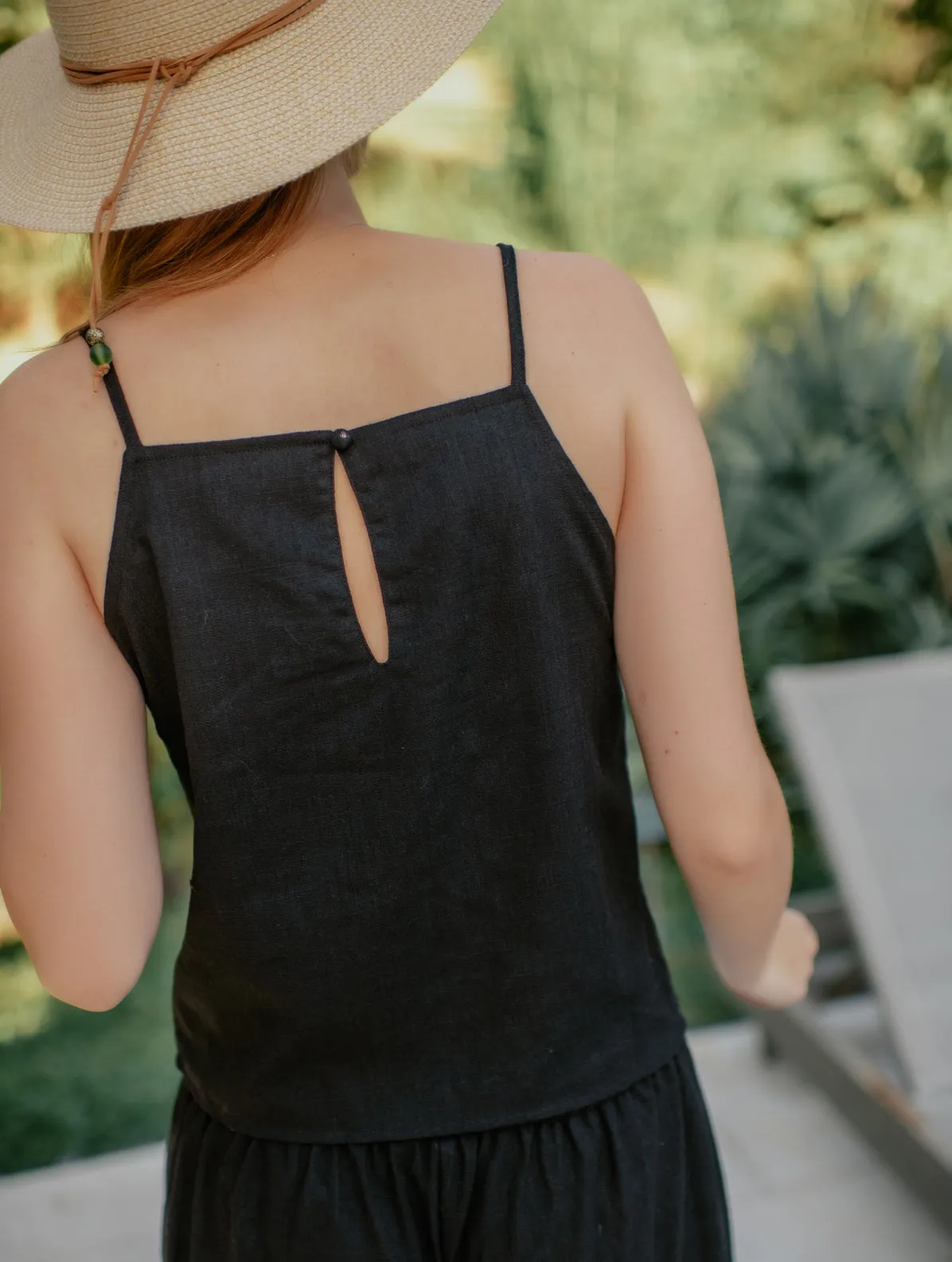 Women's Cassie Top (black soft linen)