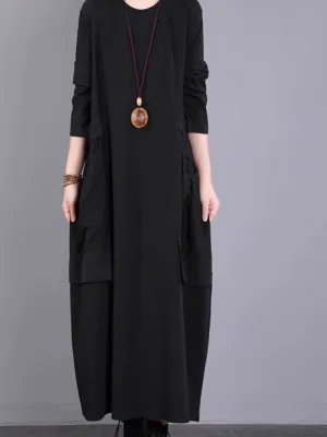 Women's Casual & Stylish Crew Neck Maxi Dress