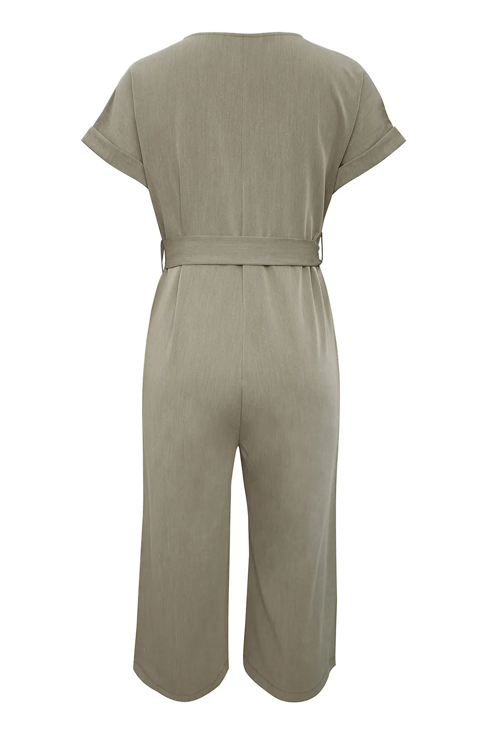 Women's Casual Long Pants Romper V Neck Pocketed Jumpsuit