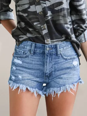 Women's Casual Tassel High Waist Denim Shorts