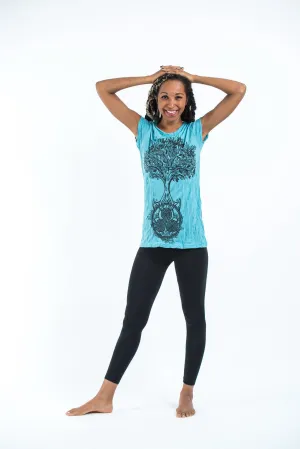 Womens Celtic Tree T-Shirt in Turquoise