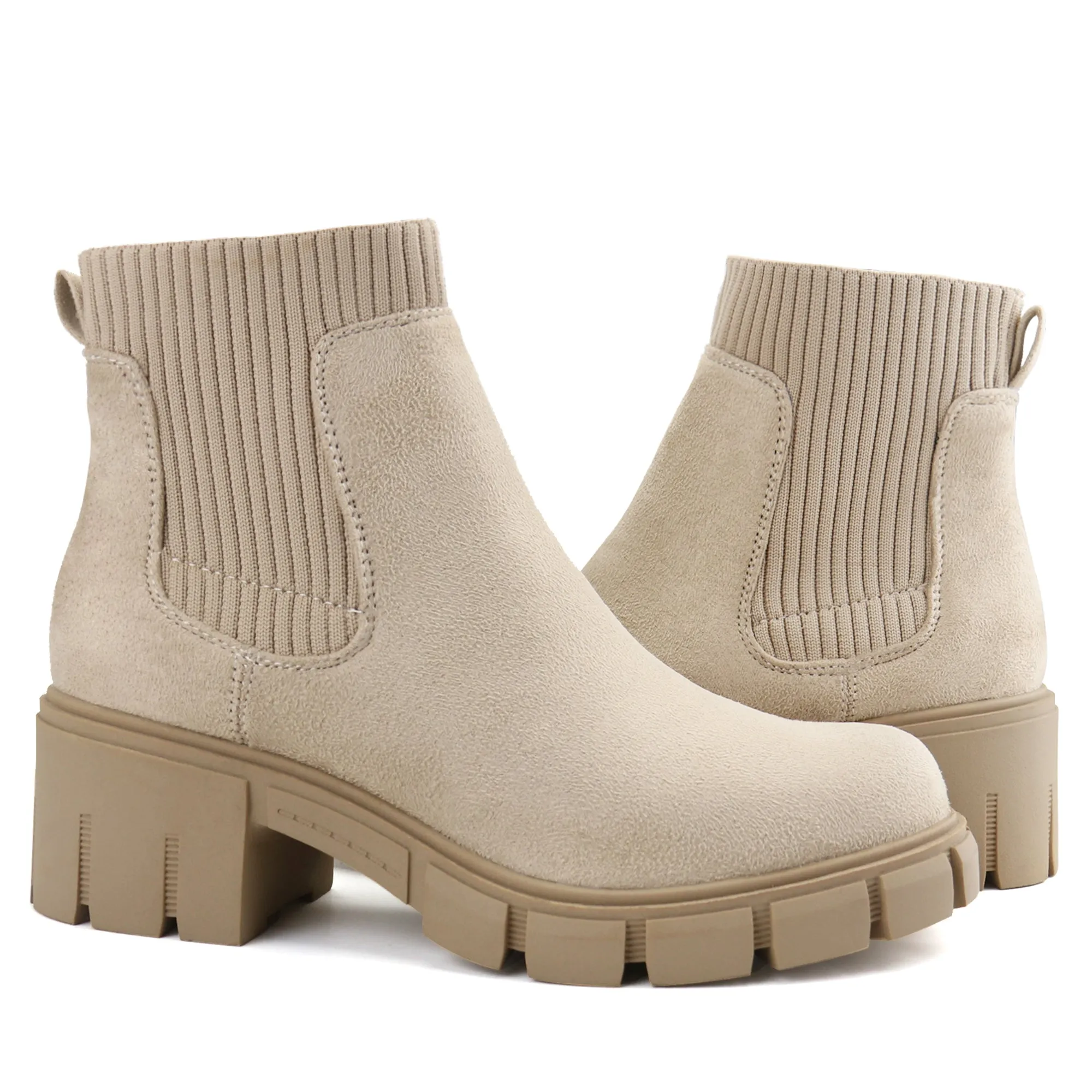 Womens Chunky Ankle Boots Chelsea Boots