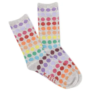 Women's Circle Rainbow Crew Socks