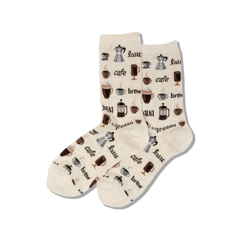 WOMENS COFFEE CREW SOCKS