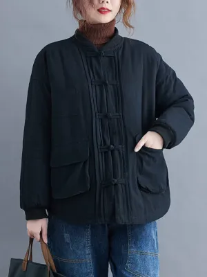 Women's Comfortable Everyday Wear Stand Collar Jacket