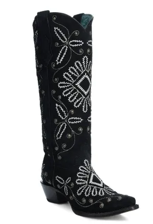 Women's Corral Black Luminescent Embroidered Boot