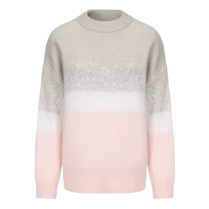 Women's Crew Neck Gradient Knitted Sweater