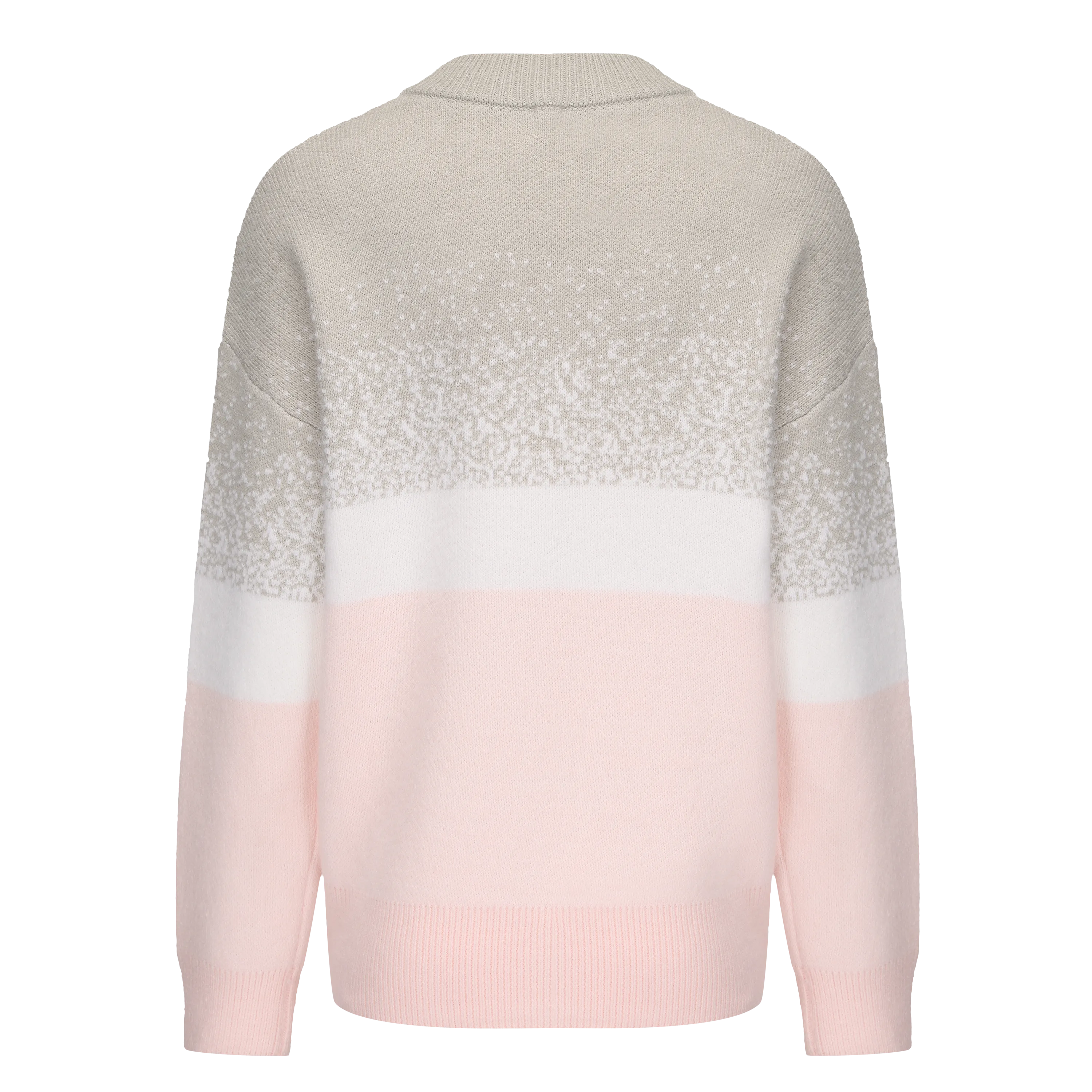 Women's Crew Neck Gradient Knitted Sweater