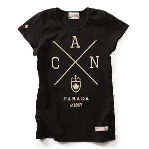 Women's Cross Canada T-Shirt, Black