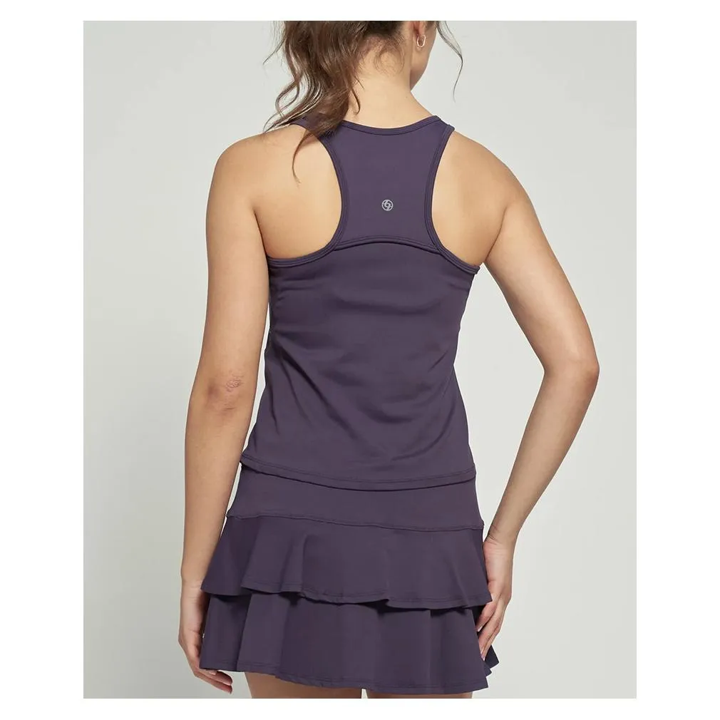 Women's Daily Tennis Tank Dark Purple and Sea Crystal