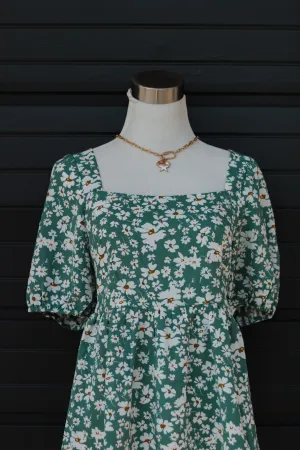 WOMENS DAISY PRINT SMOCKED BLOUSE