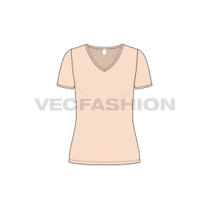 Women's Deep V-neck T-shirt