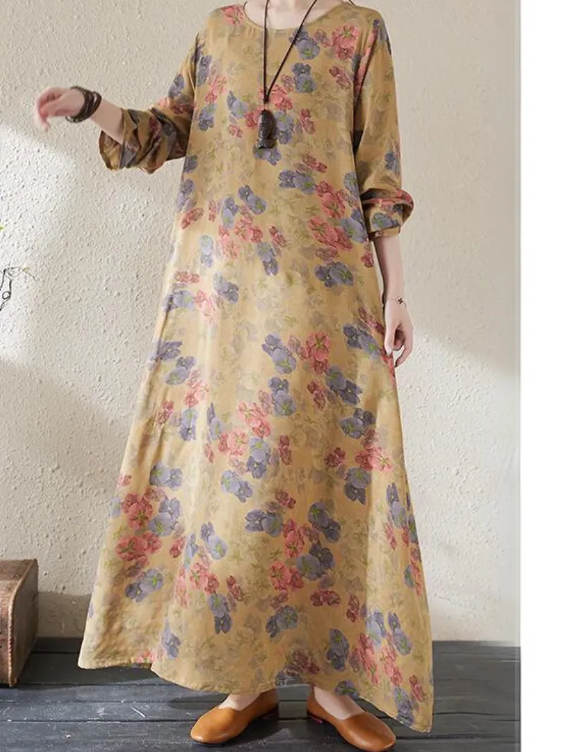 Women's Delightful Stunning colors Printed A-line Dress