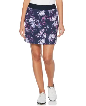 Womens Digital Floral Print Skort