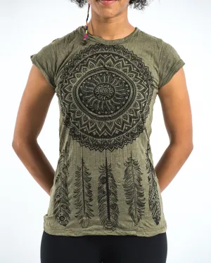 Womens Dreamcatcher T-Shirt in Green