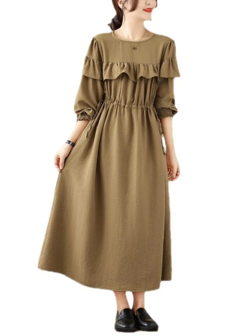 Women's Embrace Your Style Lace-up Long Loose A-line Dress