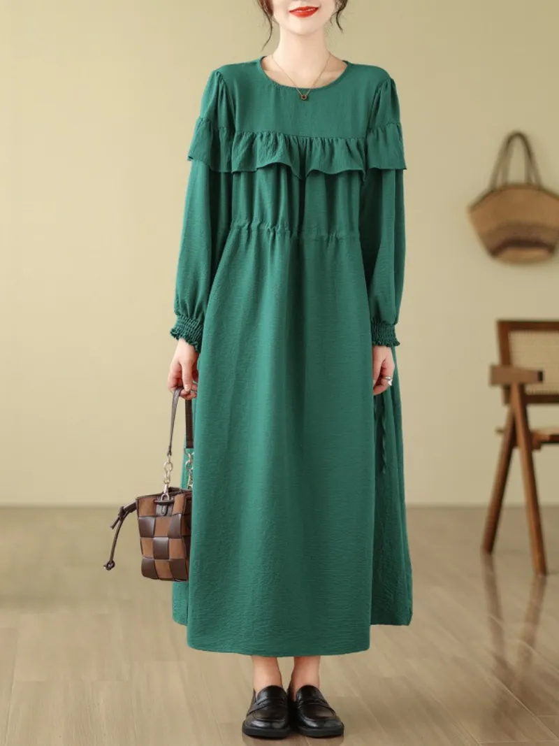 Women's Embrace Your Style Lace-up Long Loose A-line Dress