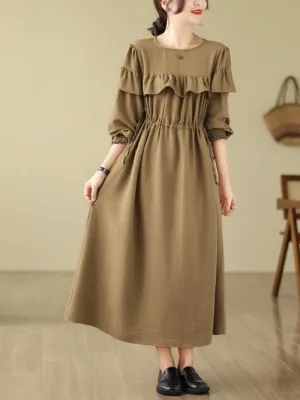 Women's Embrace Your Style Lace-up Long Loose A-line Dress