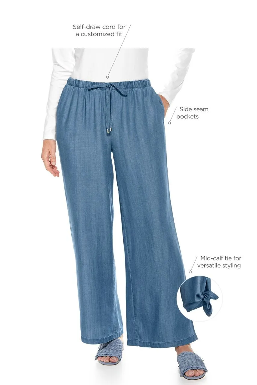 Women's Enclave Wide Leg Pants  |  Light Indigo Chambray