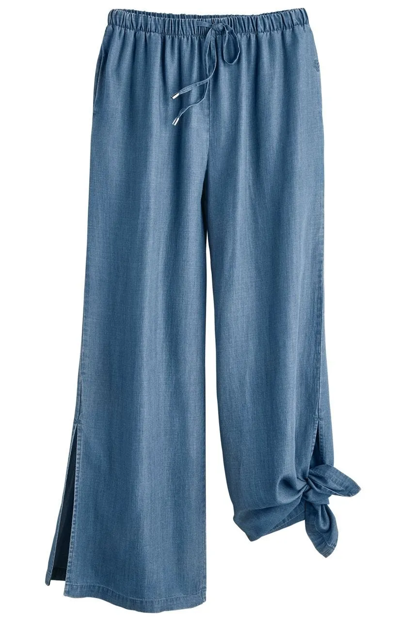 Women's Enclave Wide Leg Pants  |  Light Indigo Chambray