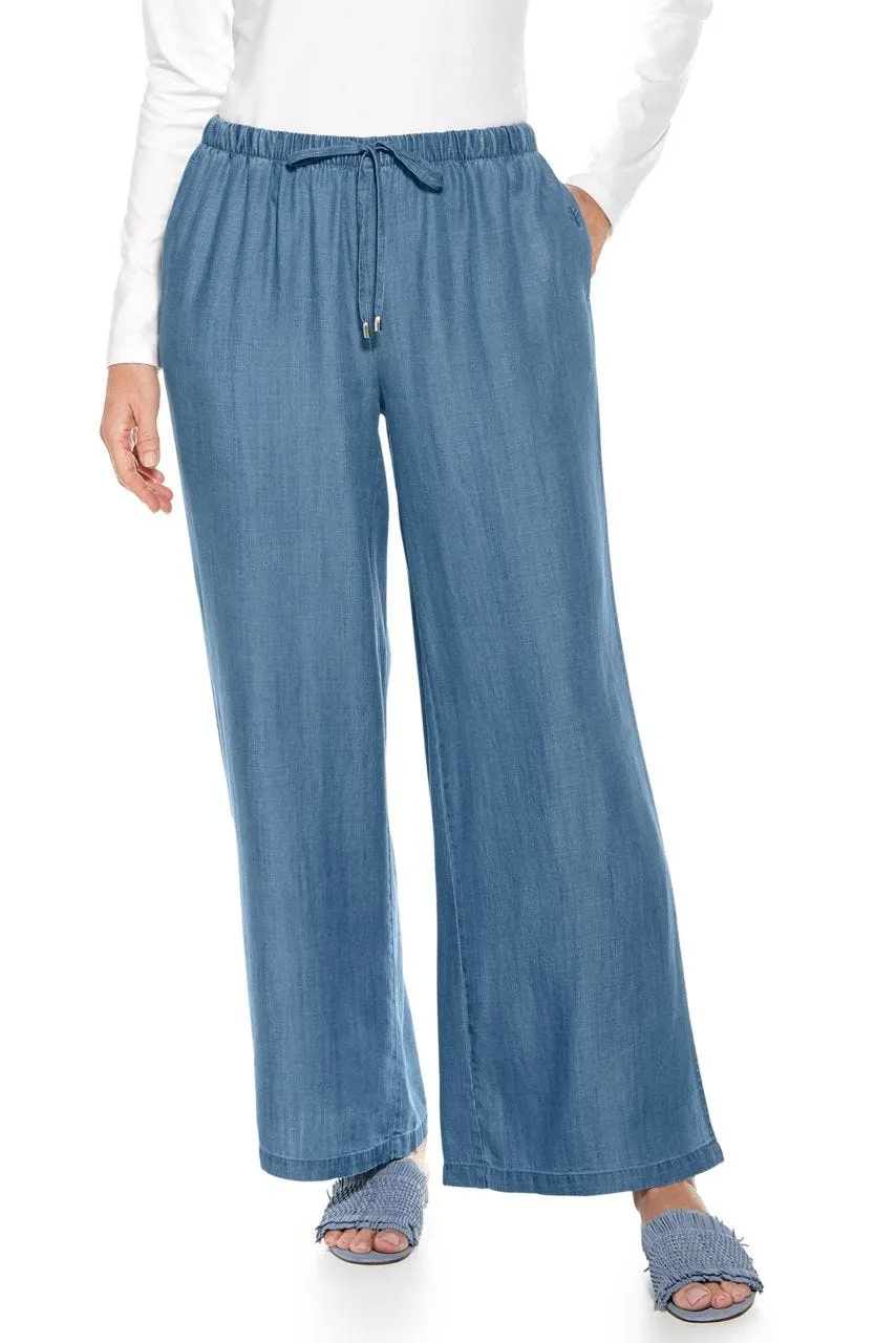 Women's Enclave Wide Leg Pants  |  Light Indigo Chambray