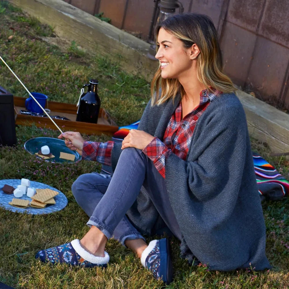 Women's Fairisle Clog Slipper with Indoor/Outdoor Sole