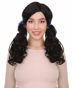 Womens Farm Girl Wig | Traditional Cowgirl Colonial Character Halloween Wig | Premium Breathable Capless Cap