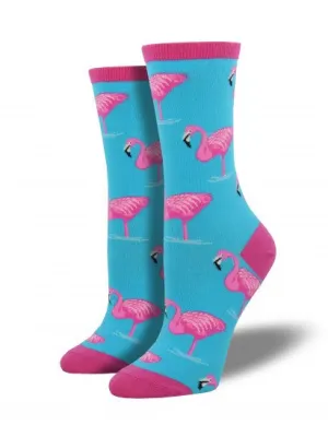 Women's Flamingo Crew (Sky Blue)