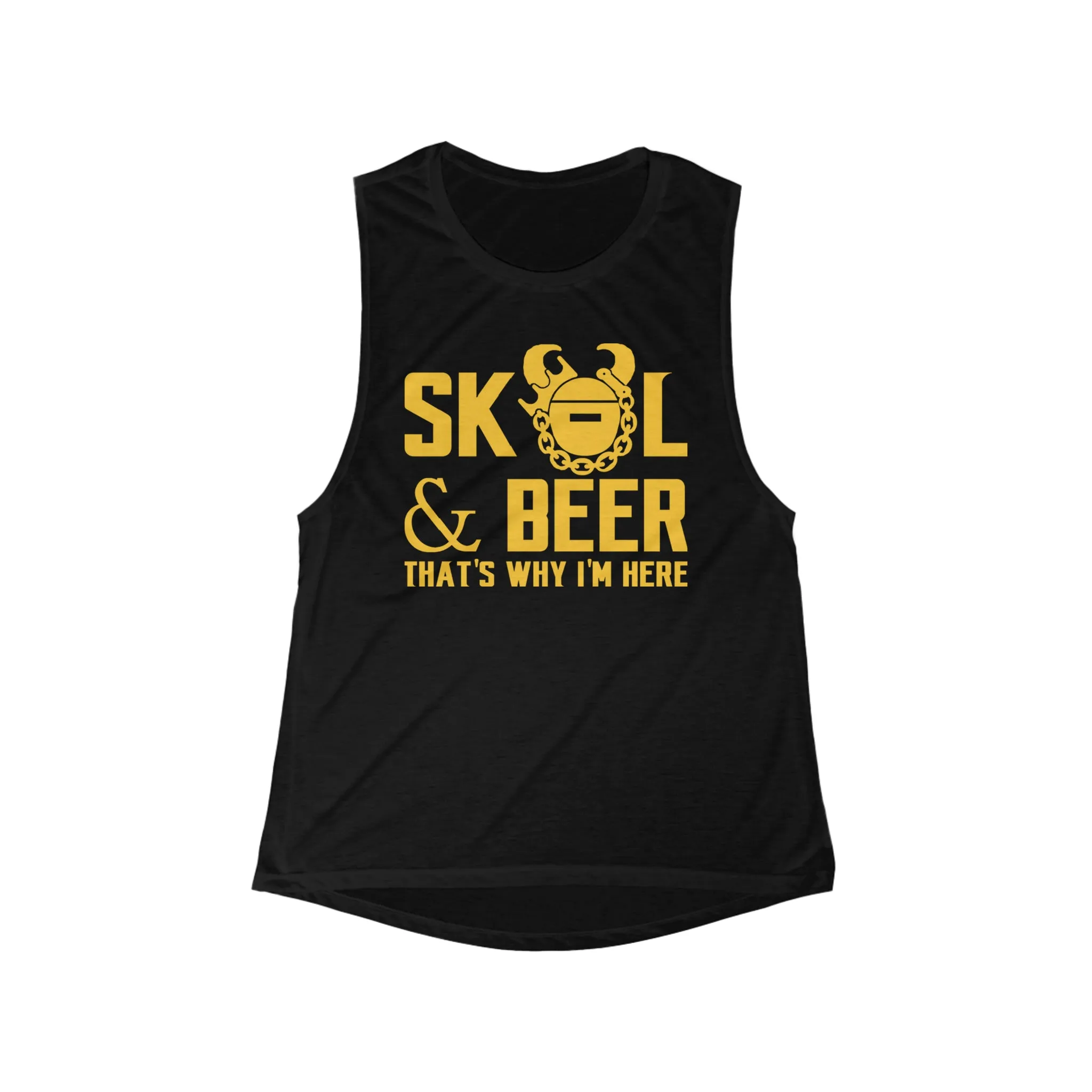 Women's Flowy Scoop Muscle Tank - & BEER