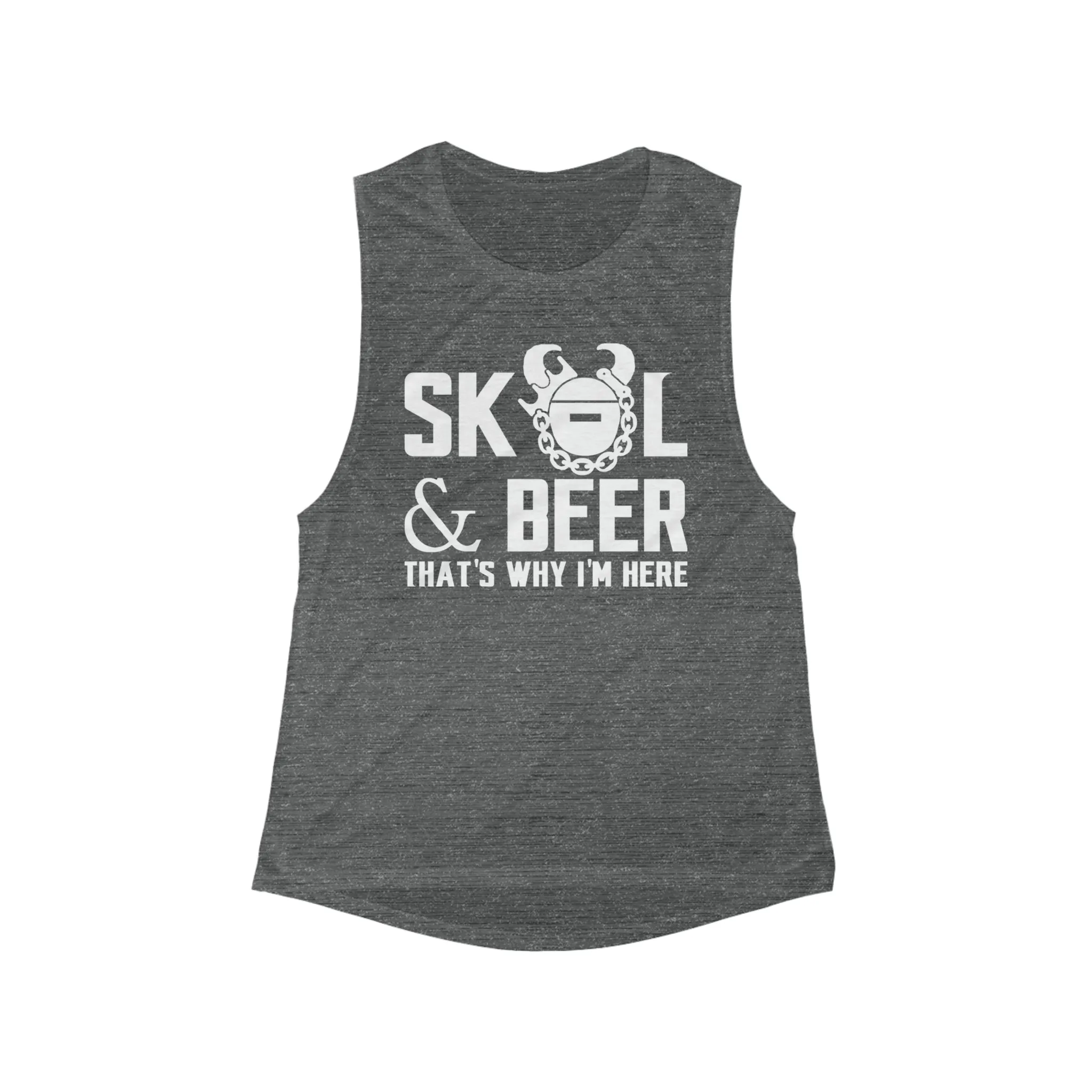 Women's Flowy Scoop Muscle Tank - & BEER