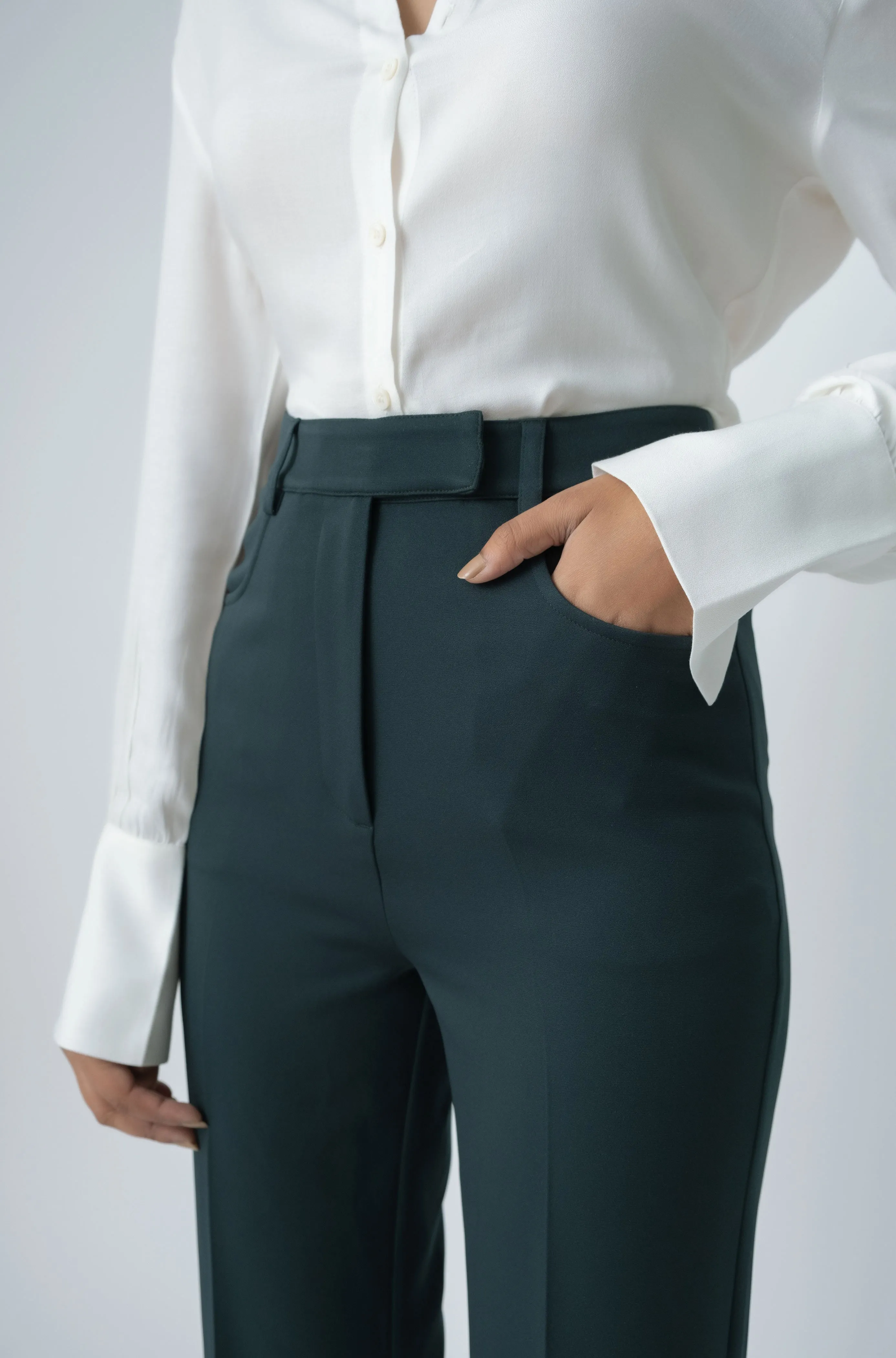 Women's Formal Hi-rise Flared Trousers