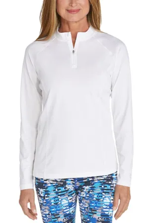 Women's Freestyle Long Sleeve Rash Guard  |  White