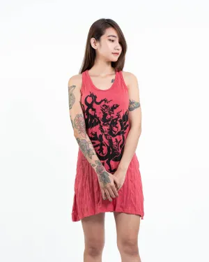 Womens Garuda Tank Dress in Red