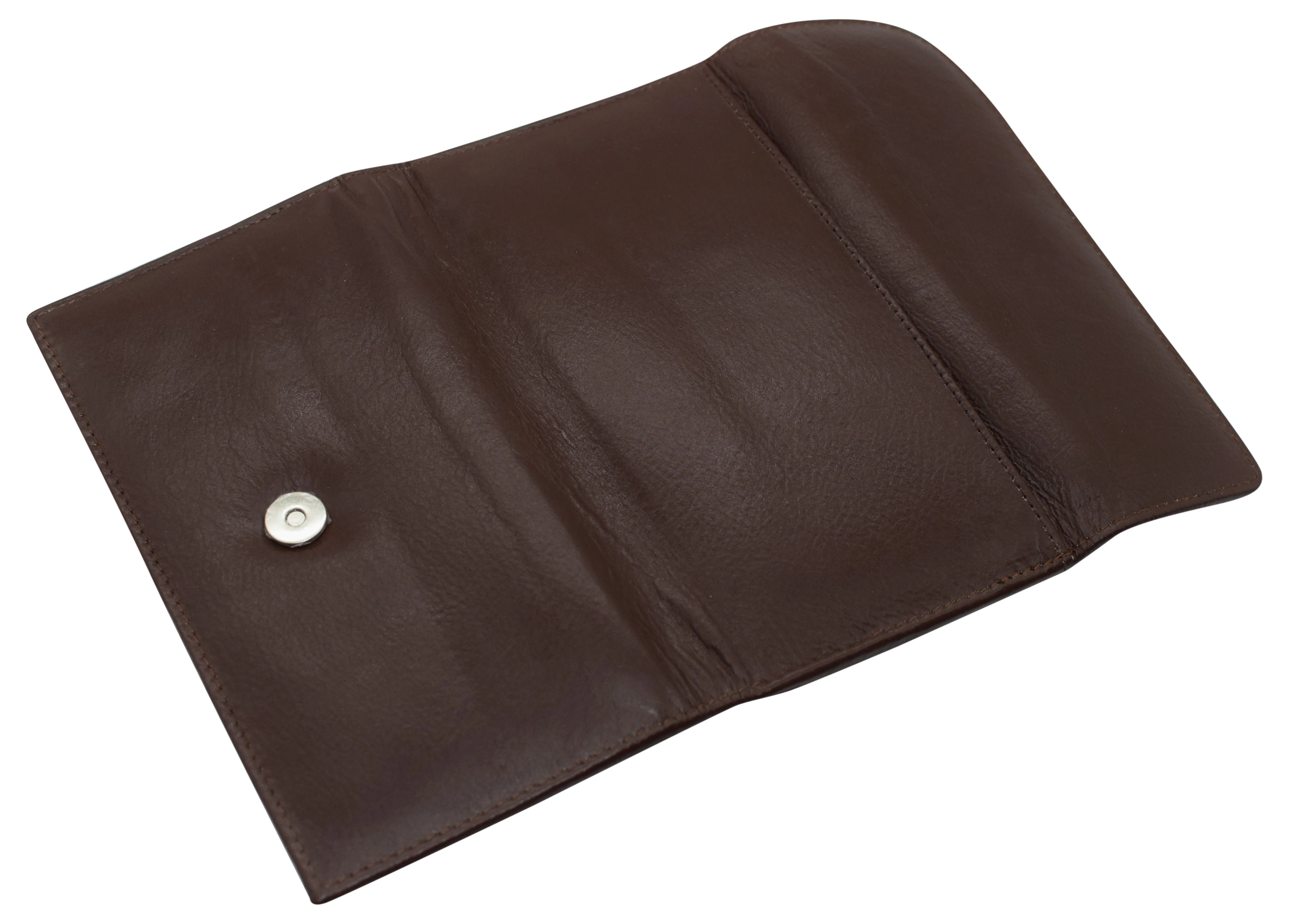 Women's Genuine Leather RFID Trifold Checkbook Slim Wallet for Ladies