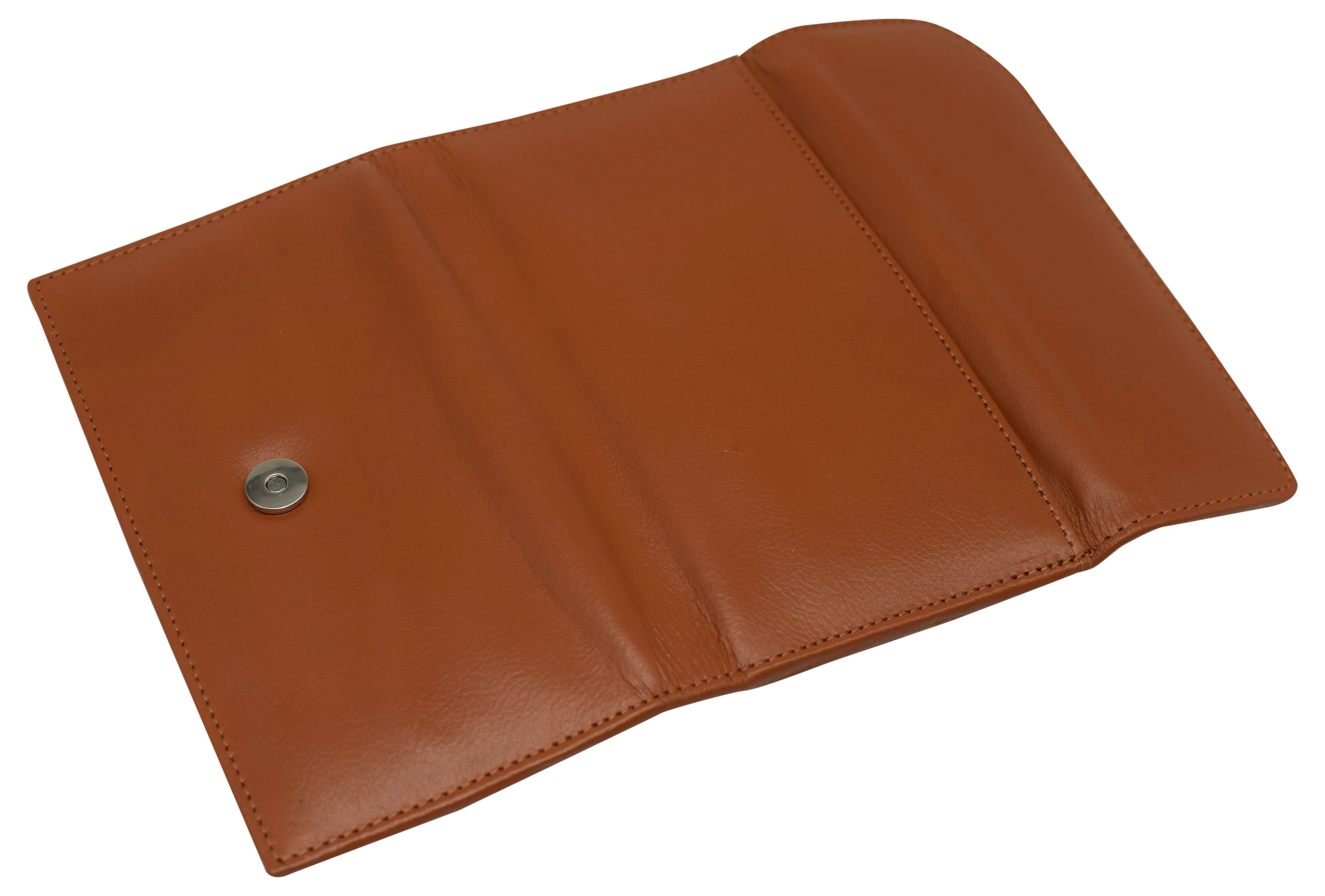 Women's Genuine Leather RFID Trifold Checkbook Slim Wallet for Ladies