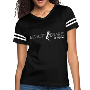 Womens Graphic Vintage Tee, Beauty & Brains Et Cetera Sport T-shirt