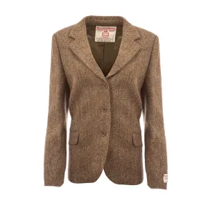 Women's Harris Tweed Rona Jacket  Brown Herringbone