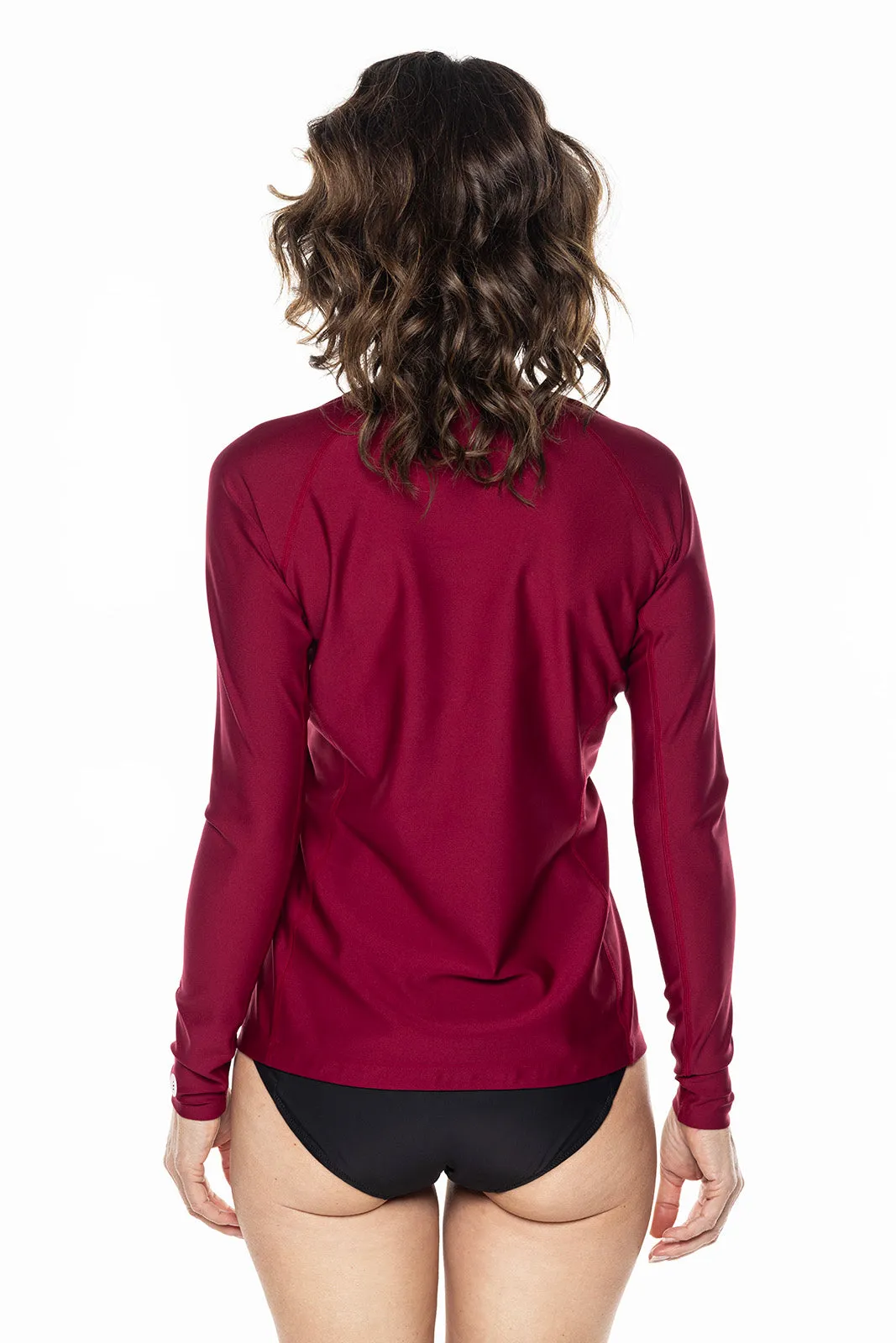 Women's Hightide Long Sleeve Swim Shirt  |  Red Crush