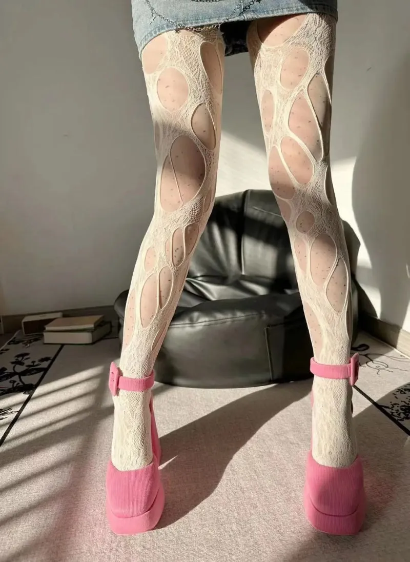 Women's Hollow Out Sheer Pantyhose Fishnet Stockings