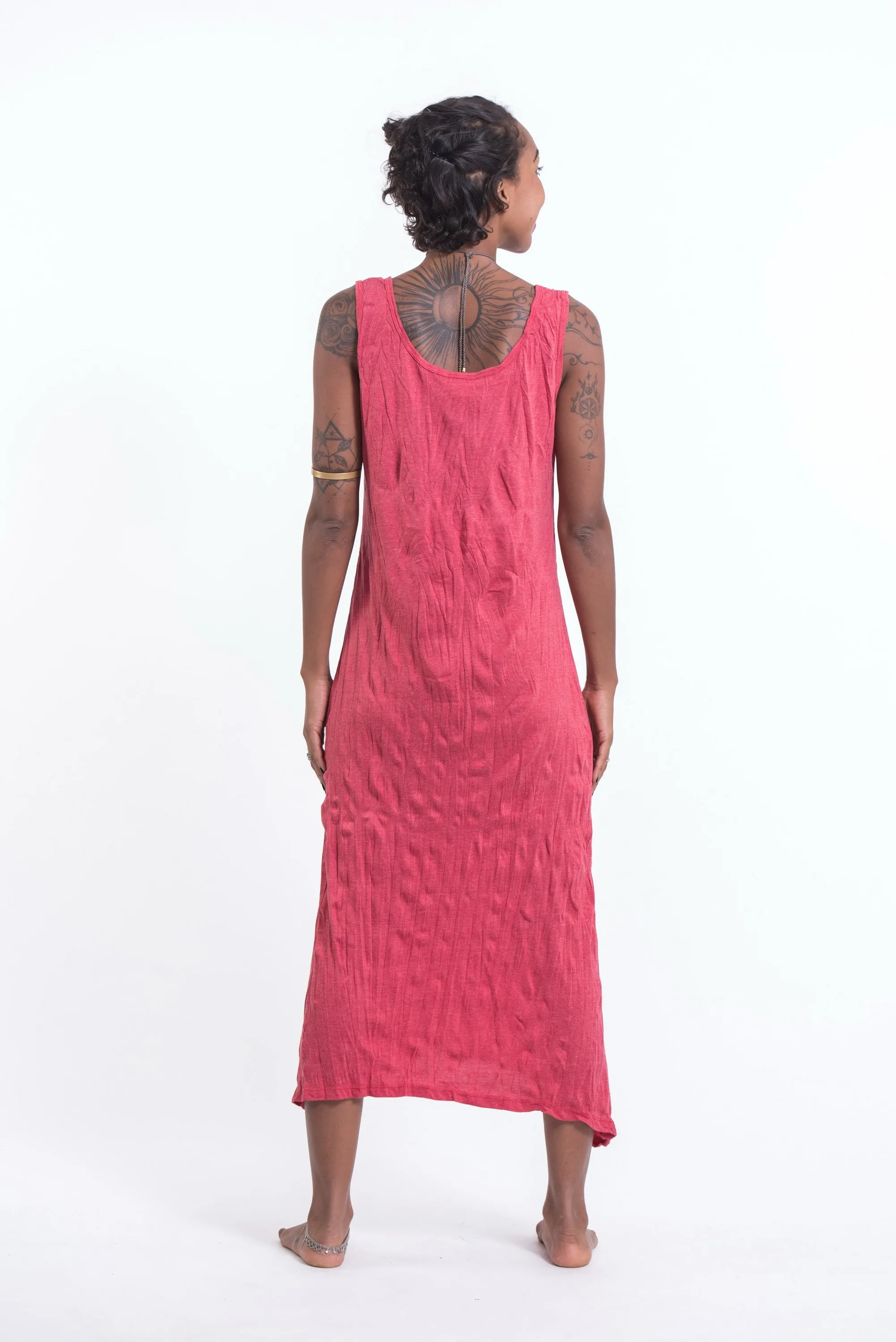 Womens Infinitee Om Long Tank Dress in Red