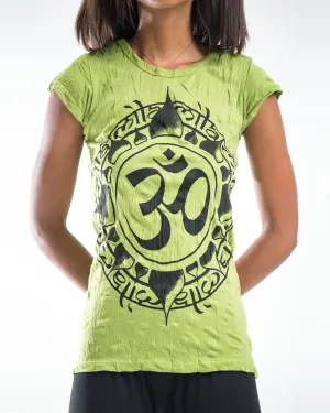 Womens Infinitee Om T-Shirt in Lime