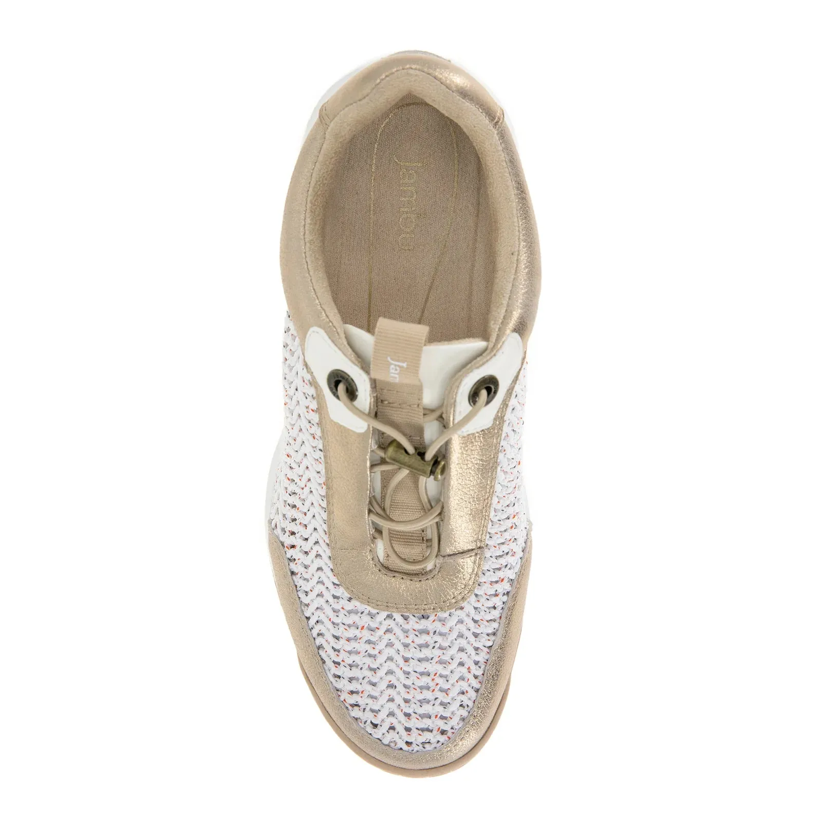 WOMEN'S JAMBU HARPER SLIP-ON SHOE | WHITE / CHAMPAGNE