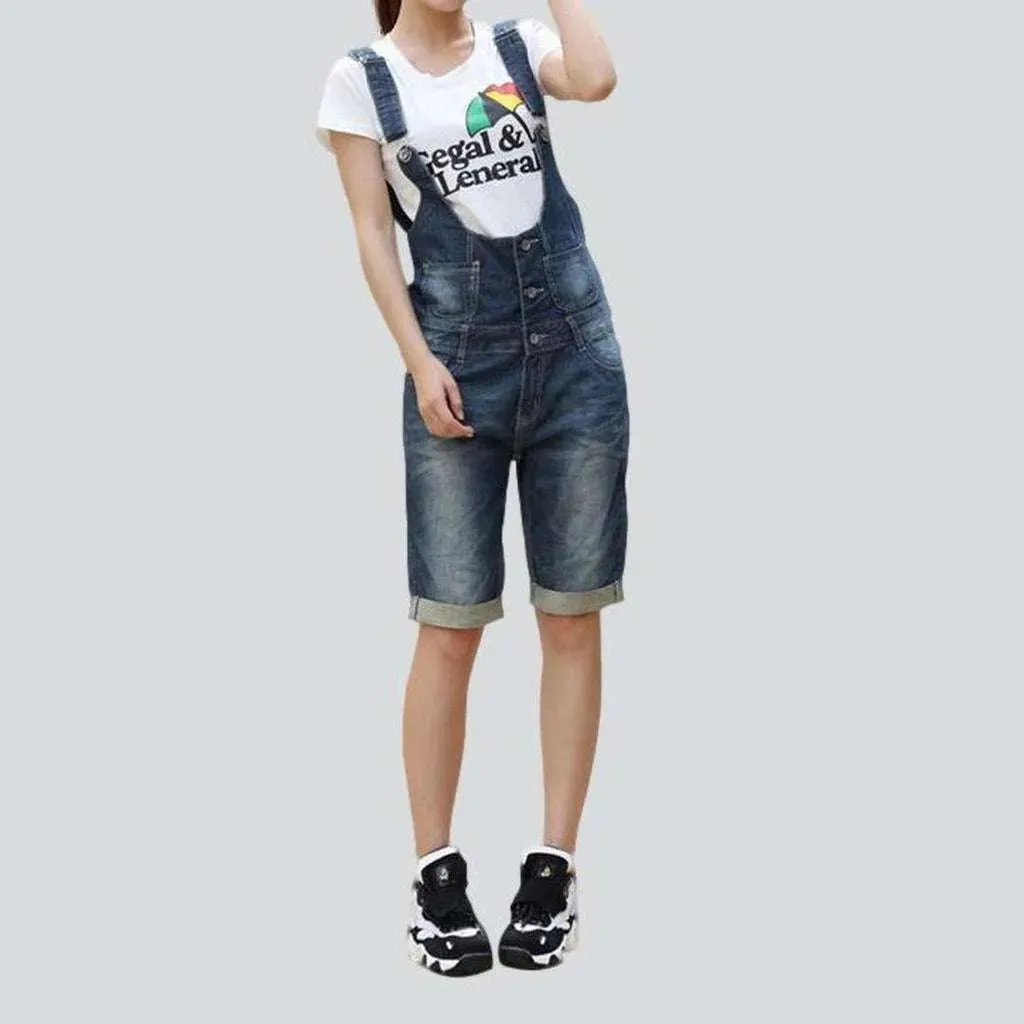 Women's jeans overall shorts