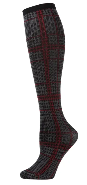 Women's Knee High Check Me Out -Black/Red